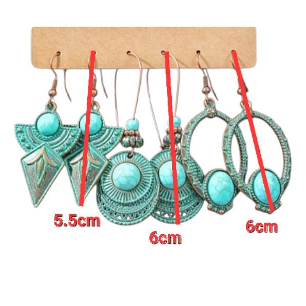 新入荷 ウッドビーズ 天然石 貝 ピアス  3点セット ベリーダンス ジプシー トライバル |  | 24