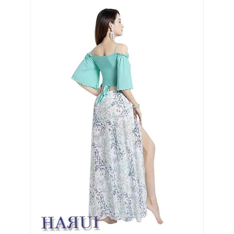 新入荷 ベリーダンス 上下 2点セット 2色 エメラルドグリーン ピンク |  | 02