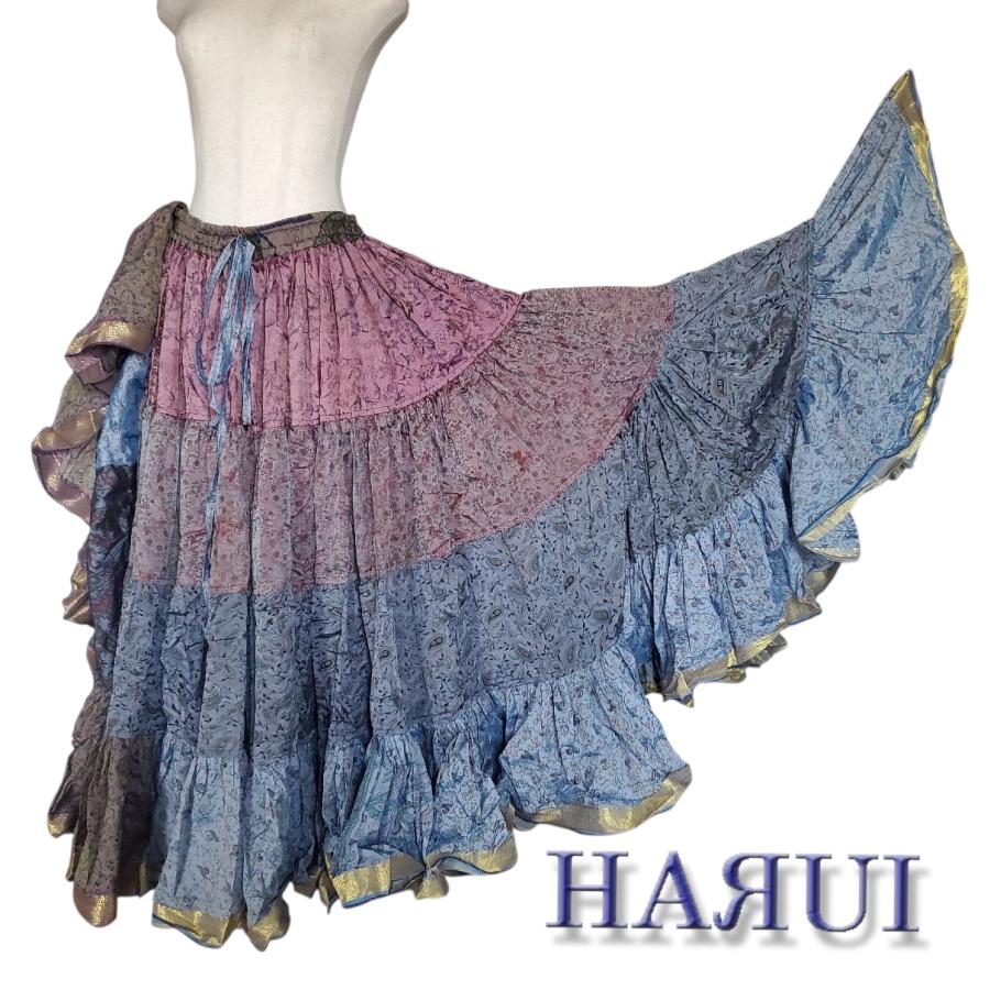 新品未使用　ベリーダンス　ジプシー　スカート　16ヤード　アンティーク　インド 新入荷 インド製 ベリーダンス 29ヤード シルク ジプシー