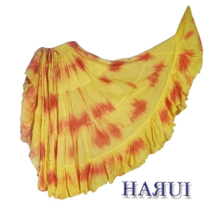 新入荷 インド製 25ヤード コットン スカート オレンジ レッ |  | 03