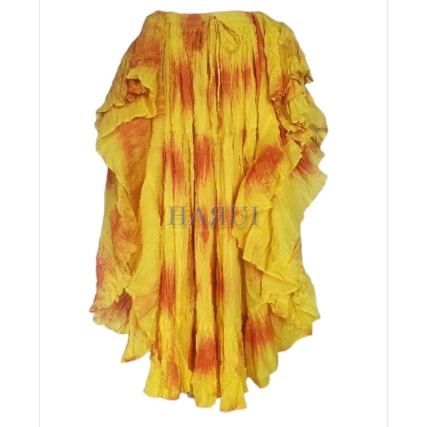 新入荷 インド製 25ヤード コットン スカート オレンジ レッ |  | 04