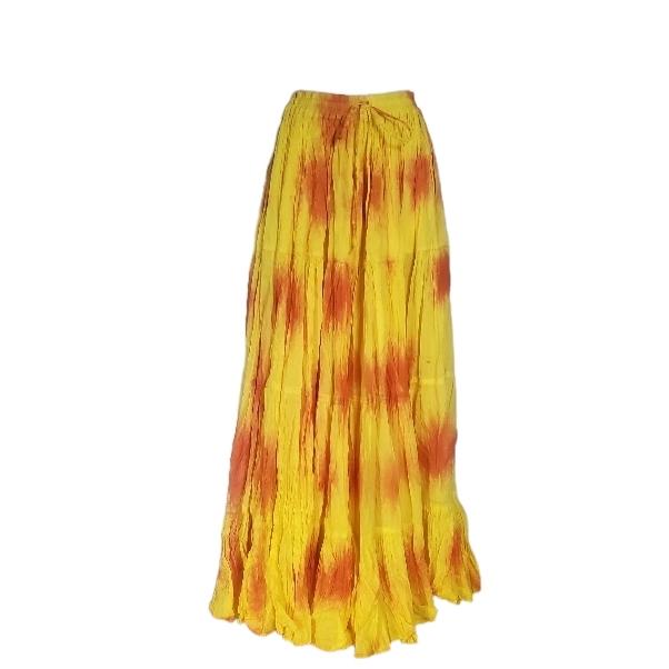 新入荷 インド製 25ヤード コットン スカート オレンジ レッ |  | 06