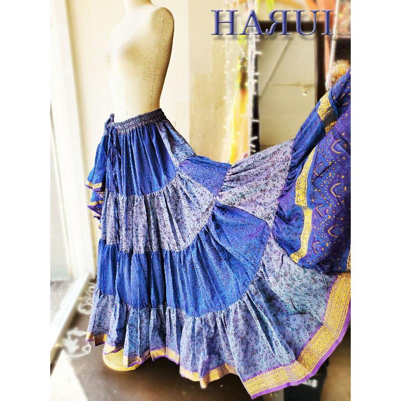 新入荷 ベリーダンス ジプシー スカート 25ヤード インド 花柄 新入荷 ベリーダンス ジプシー スカート 25ヤード インド 花柄