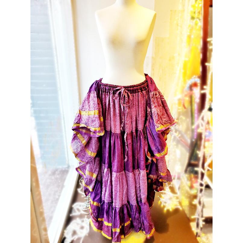 カラフル刺繍ベリーダンス25ヤード ベリーダンス 25ヤード・プリントジプシースカート (ロング