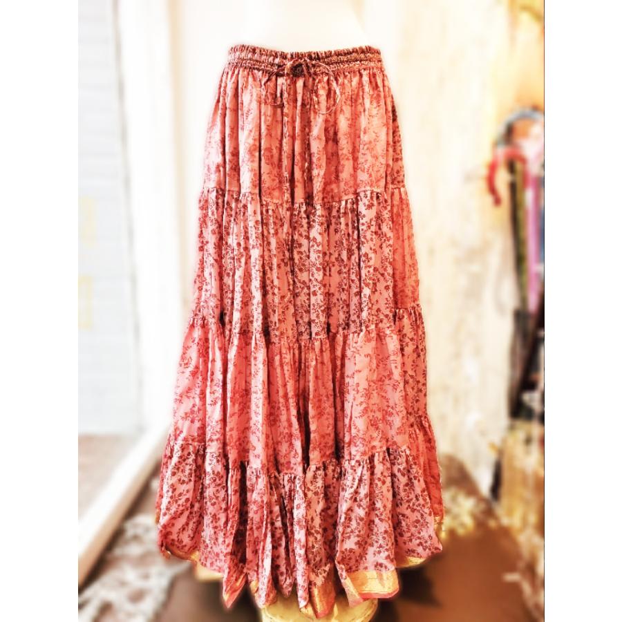 新入荷 ベリーダンス ジプシー スカート 25ヤード インド製 花柄