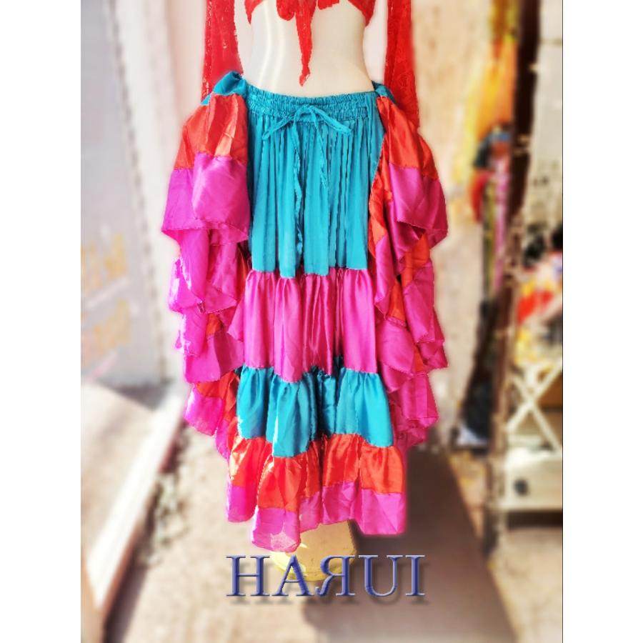 新入荷 ベリーダンス インド製 ジプシー スカート 25ヤード サテン｜harui｜03