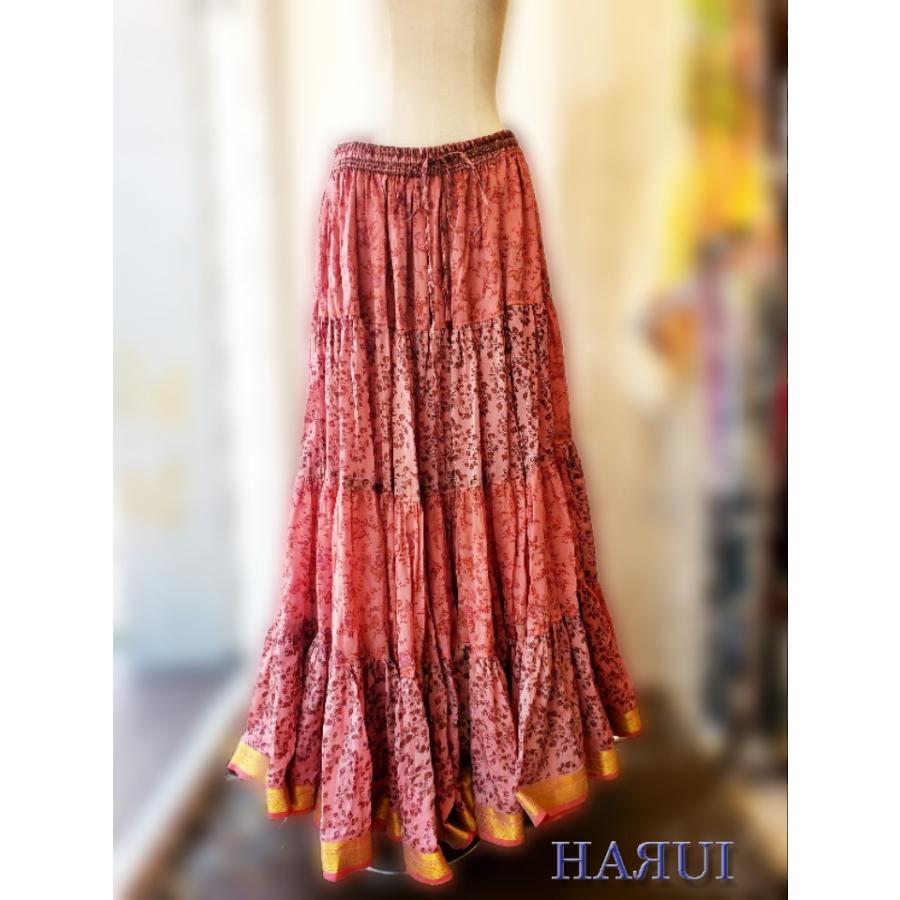 25ヤード ジプシースカート（ピンク）丈 約95 【丈詰め無料】 25ヤード ジプシースカート（ピンク）丈 約95 【丈詰め無料】 25