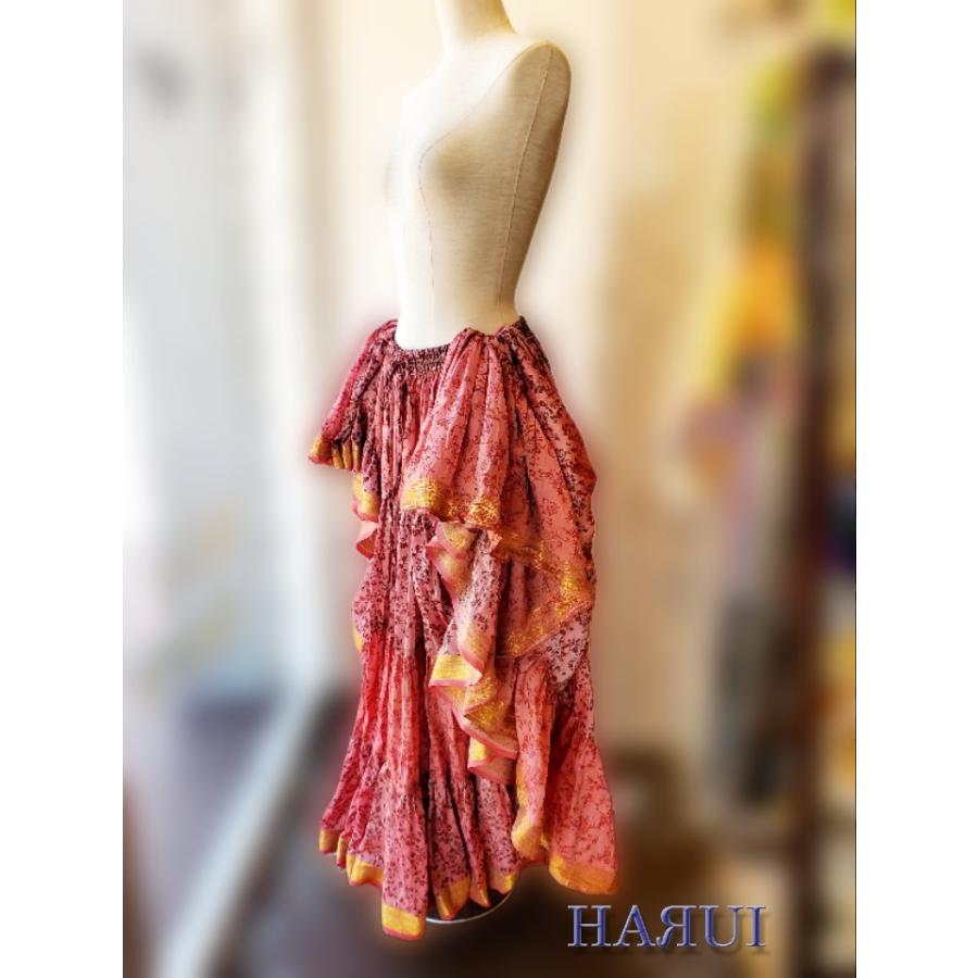 ベリーダンス ジプシースカート XS ベリーダンス 25ヤード・プリントジプシースカート (ロング