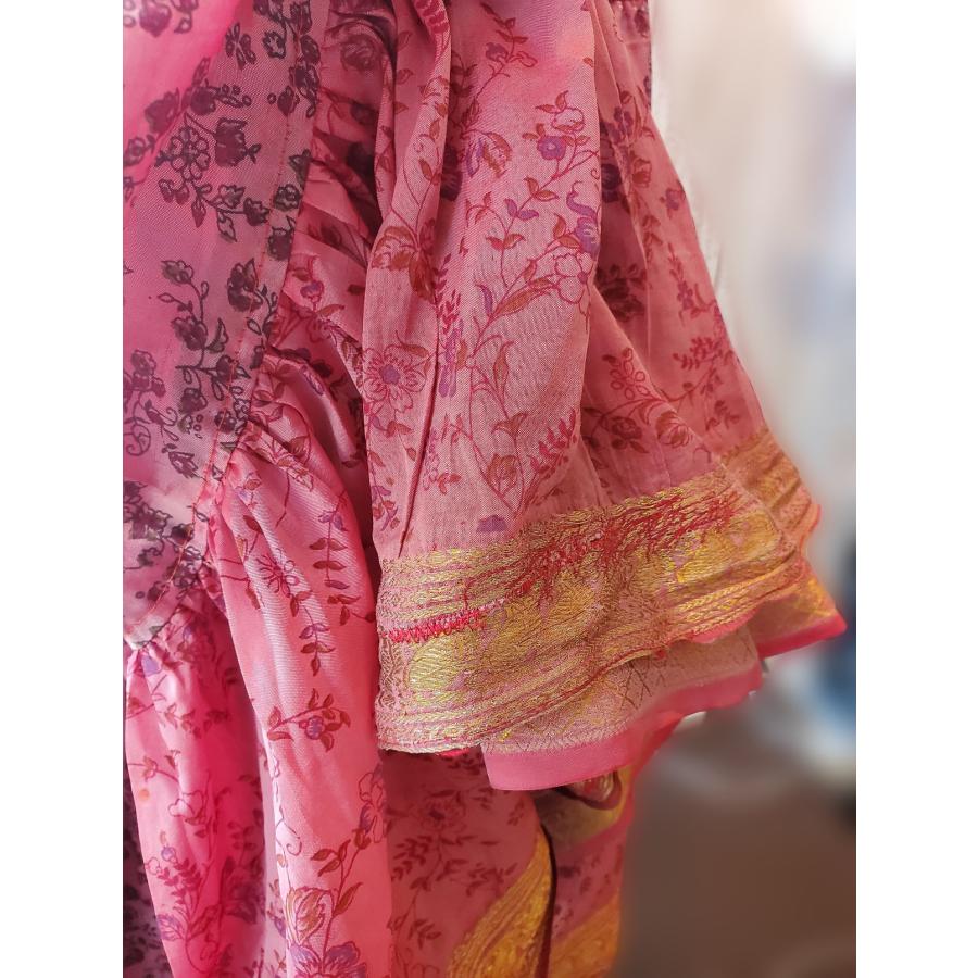 25ヤード ジプシースカート（ピンク）丈 約95 【丈詰め無料】 新入荷 ベリーダンス インド製 ジプシー スカート 25ヤード