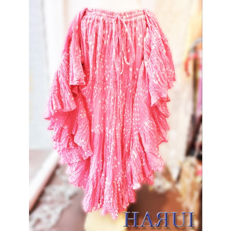 25ヤード ジプシースカート（ピンク）丈 約95 【丈詰め無料】 25ヤード ジプシースカート（ピンク）丈 約95 【丈詰め無料】 25