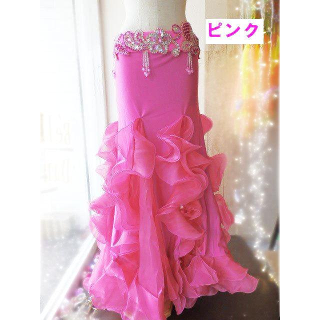 ベリーダンス オーガンジー フレアー スカート 衣装 9色 : Costume
