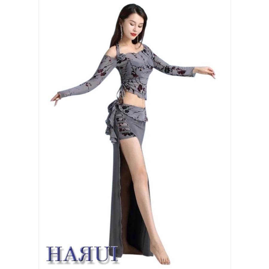 新入荷 ベリーダンス レッスン用 上下セット グレー | 