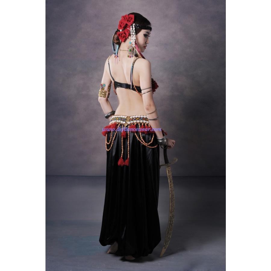 トライバル衣装 ブラ＋ベルト＋パンツ 3点セット 黒 : Costume Shop