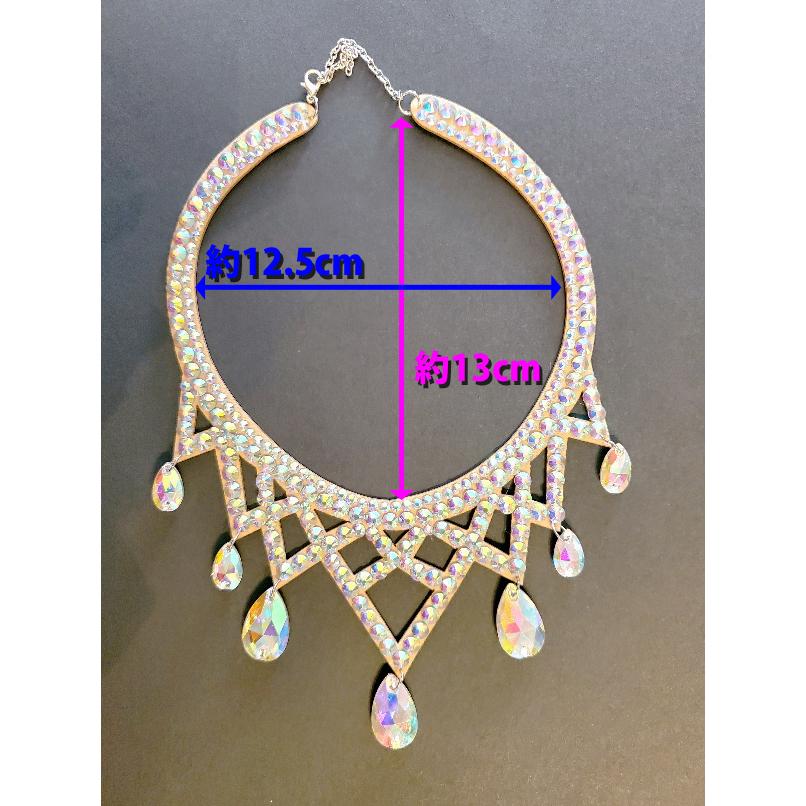 オーロラ しずく形 ストーン ネックレス レザー |  | 03