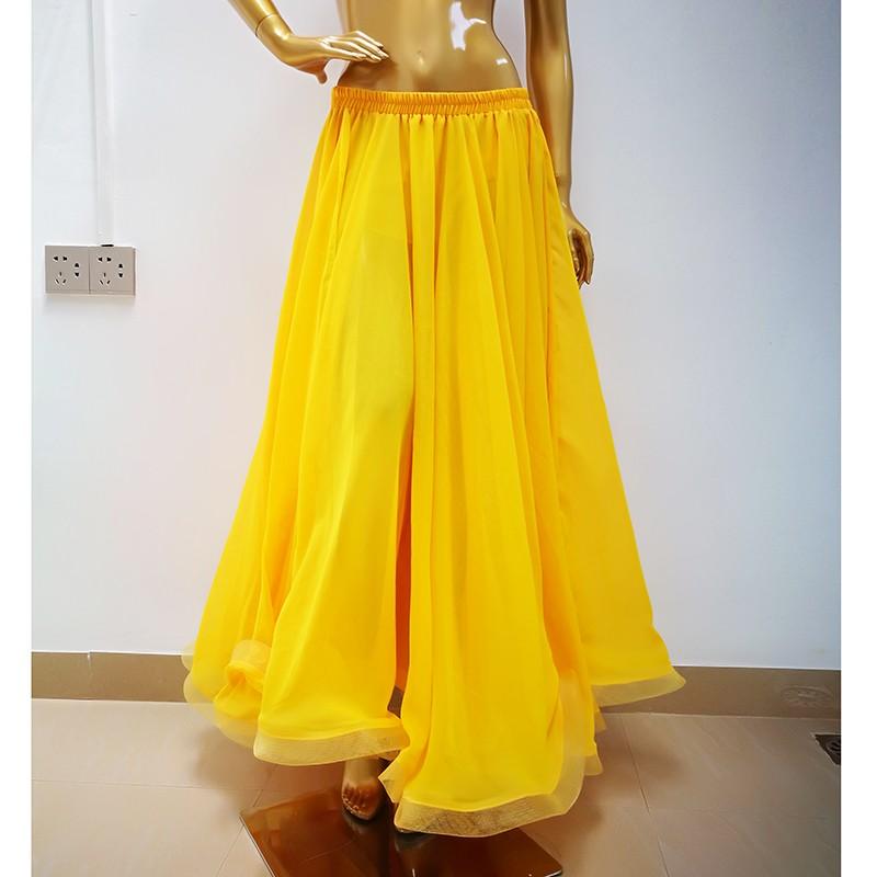 ベリーダンス シフォン フレア ホースヘア スカート 9色