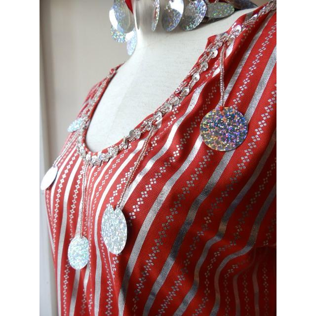 バラディドレス　ベリーダンス セットアップ 赤 バラディドレス ベリーダンス セットアップ 赤 ベリーダンス衣装