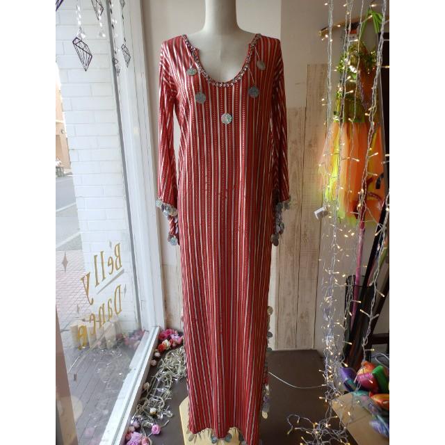 ベリーダンス 衣装 エジプト製 サイディ バラディ ドレス 3点セット 赤