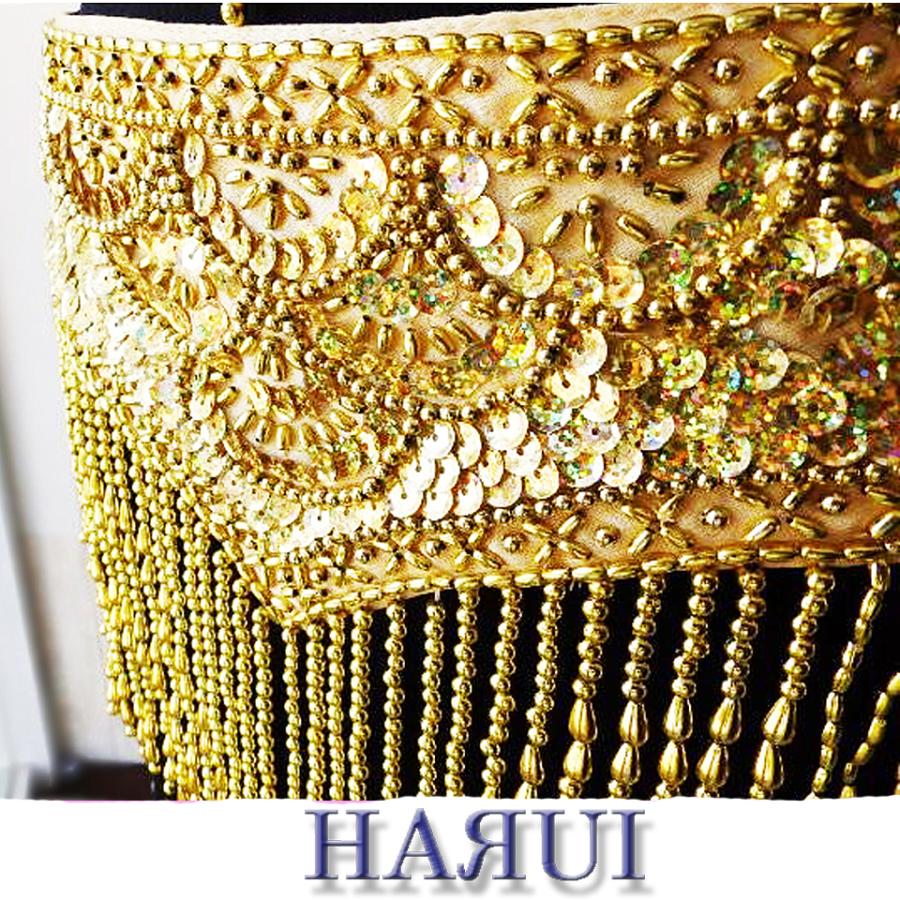 ベリーダンス 衣装 オールスパン ブラ ベルト チョーカー 3点セット