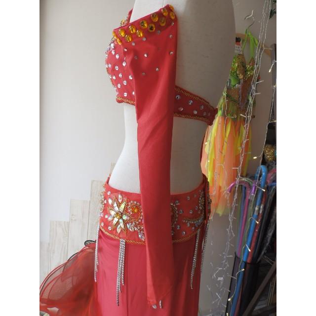 傷有り】 ベリーダンス 衣装 ブラ ベルト スカート アーム 5点