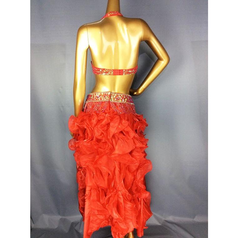 ベリーダンス ブラベルト セットアップ 黒 オレンジ ベリーダンス ブラベルト セットアップ 黒 オレンジ