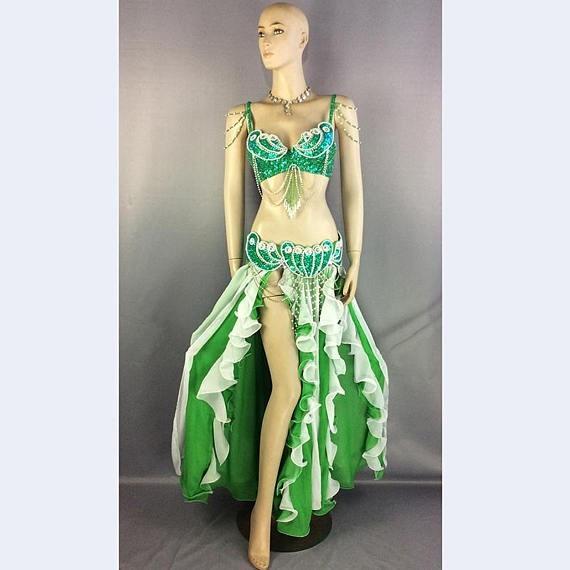 パールデザイン ブラ ベルト 上下2点セット　グリーン |  | 02