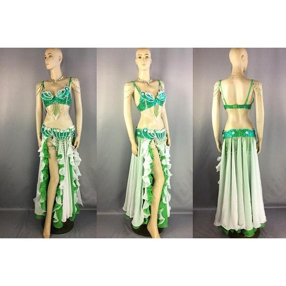 パールデザイン ブラ ベルト 上下2点セット　グリーン |  | 03