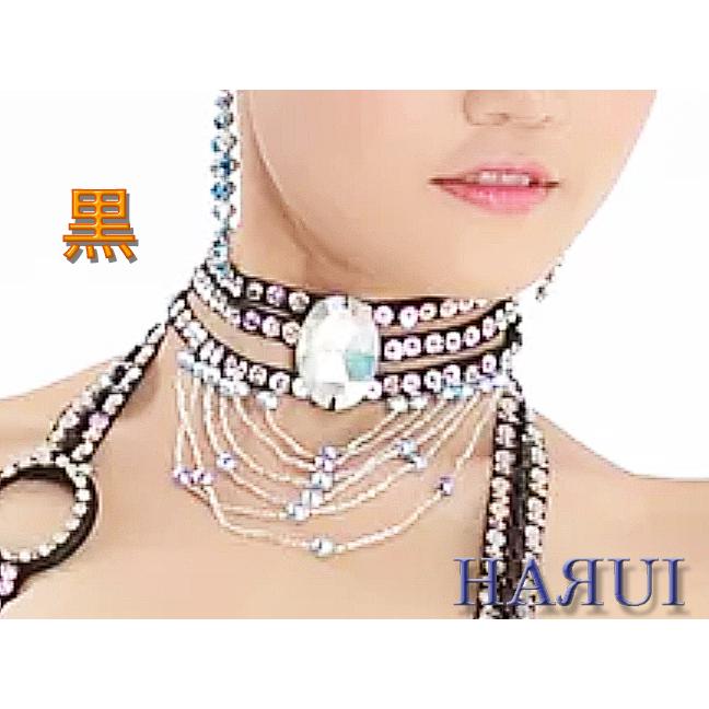 RADA/ラダ、カラフルコスチュームネックレス、ラインストーン、チョーカー ベリーダンス ストーン付き チョーカー ネックレス アクセサリー