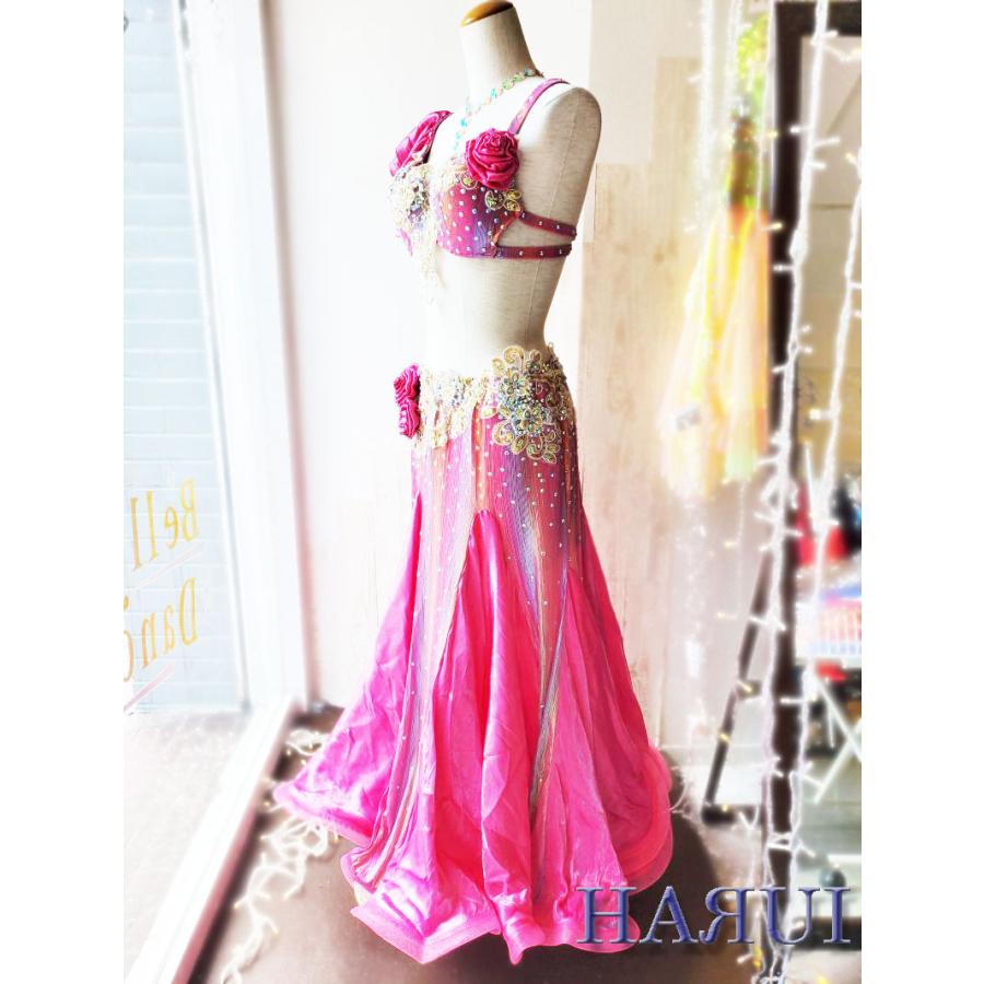 ベリーダンス 衣装 上下セット ピンク : Costume Shop HARUI