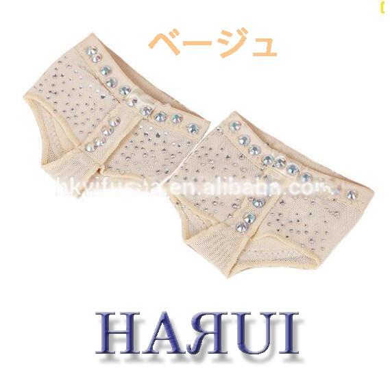 ベリー ダンス ビジュ ストーン付 足先 カバー シューズ 2枚セット ヒョウ ゼブラ 黒 ベージュ |  | 04