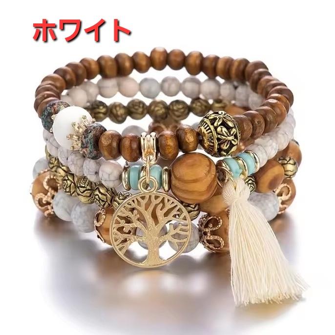 新入荷 木製ビーズ ブレスレット ベリーダンス ジプシー イベント |  | 02