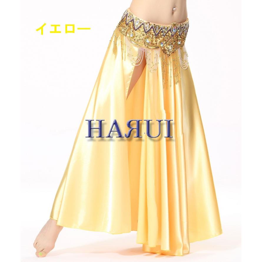 ベリーダンス サテン 軽量 フレアースカート 全16色 : Costume Shop