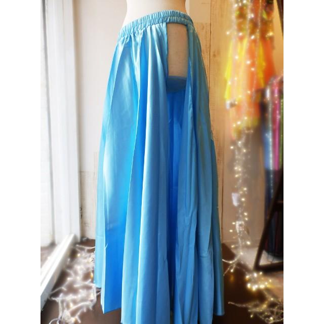 ベリーダンス サテン 軽量 フレアースカート 全16色 : Costume Shop