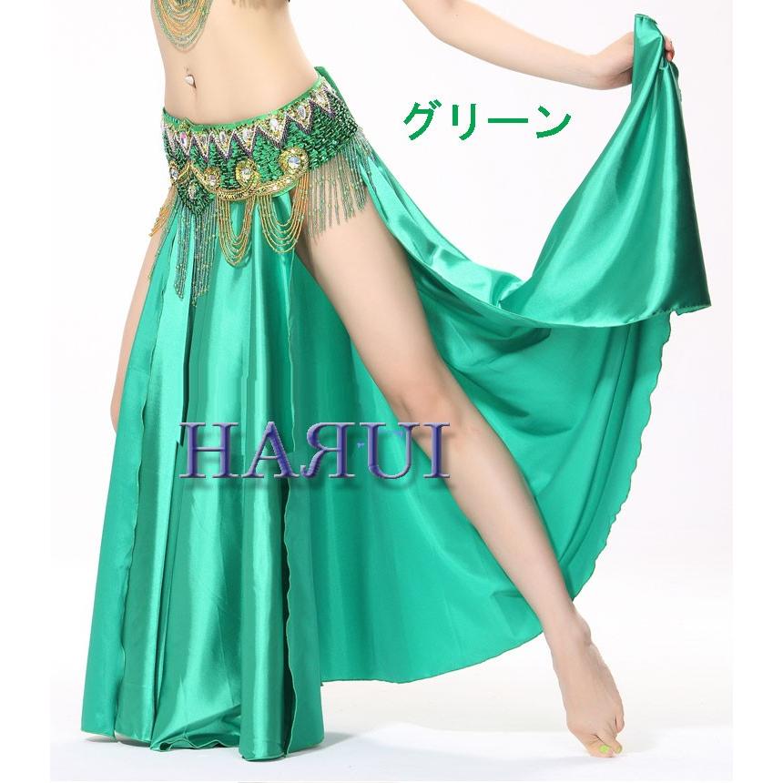 ベリーダンス サテン 軽量 フレアースカート 全16色 : Costume Shop