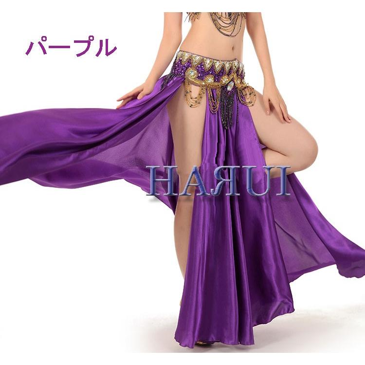 ベリーダンス サテン 軽量 フレアースカート 全16色 : Costume Shop
