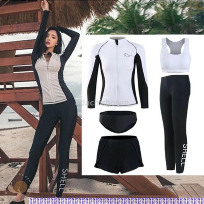 再追加販売 ラッシュガード レディース 上下セット 5点セット 水着 長袖 レギンス パンツ セパレート ウェットスーツ Uvカット 大きいサイズ おしゃれ 可愛い Vastovers Com