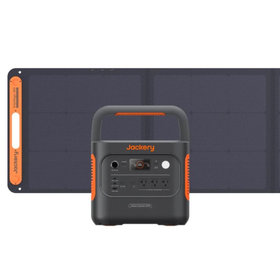 Jackery ポータブル電源 2000 New JE-2000D Solarsaga 200 JS Jackery ポータブル電源 2000 New JE-2000D Solarsaga 200 JS