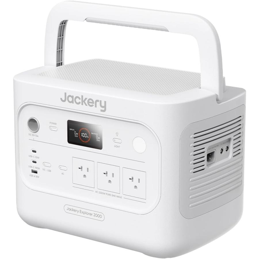Jackery ポータブル電源 2000 New V2 2048Wh パールホワイト JE-2000F