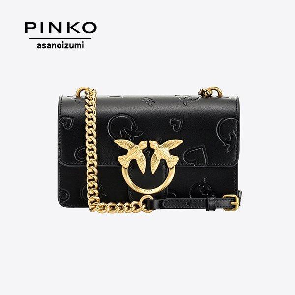 保障できる Love ミニ ピンコ Pinko バッグ ブラック 斜め掛け チェーンバッグ ショルダーバッグ パフ ショルダーバッグ Pathwaysfl Org