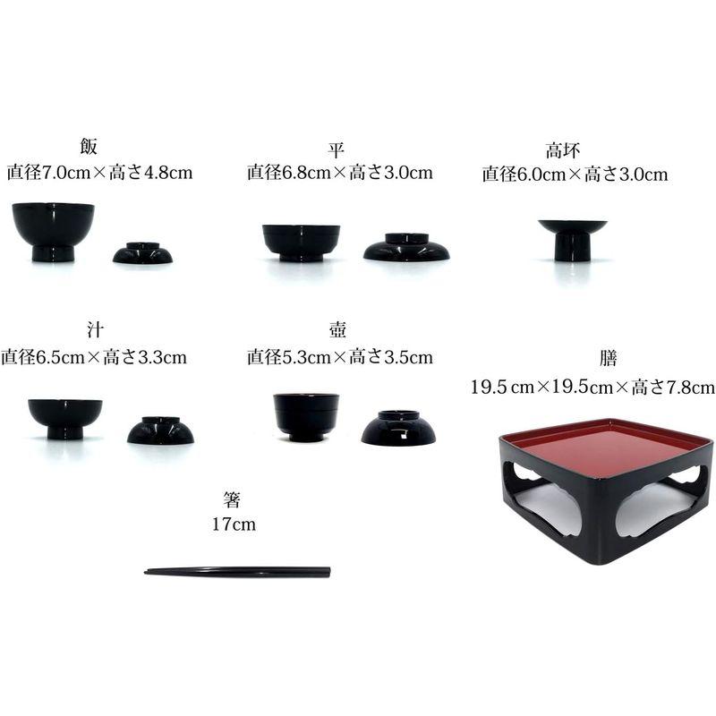 漆ぷろだくと ご先祖さま国産 仏膳 6.5寸 黒内朱セット｜harunatsu｜03
