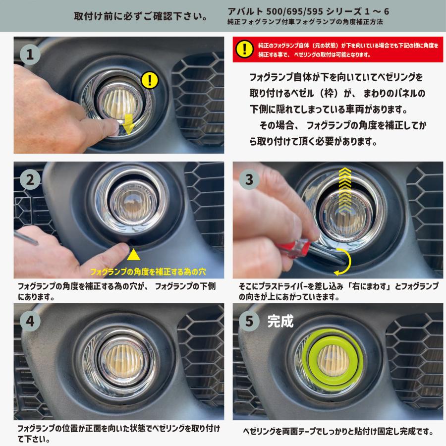 アバルト124 スパイダー　フォグランプベゼル　左右　樹脂パーツ アバルト124 スパイダー フォグランプベゼル 左右 樹脂パーツ 【公式通販】