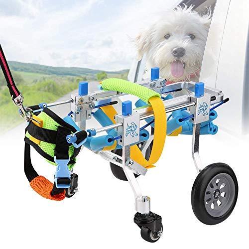 犬 車椅子 ペット車椅子 4輪 ペットウォークアシスタント リハビリ用歩行補助具 犬の歩行器 調節可能 アルミ製 耐久性 組立て簡単 
