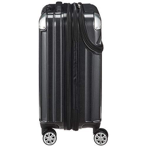 [トラベリスト] スーツケース ジッパー トップオープン モーメント 機内持ち込み可 35L 54 cm 3.4kg ブラックカーボン 