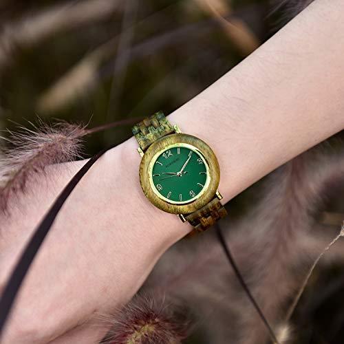 BOBO BIRD 木製腕時計 レディース 軽量 木製腕時計 アナログクォーツ ハンドメイド 天然レディース木製腕時計 カ｜haruranman｜04