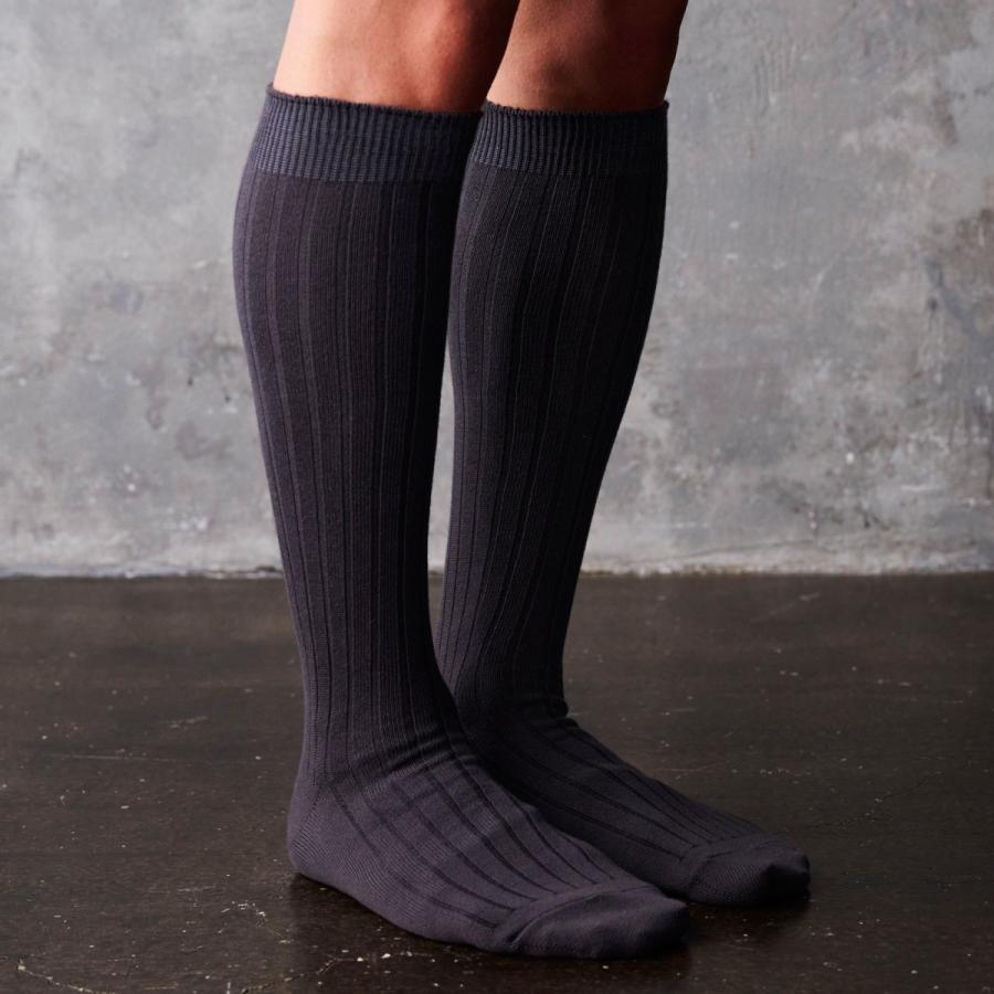 HARUSAKU（ハルサク） 日本製 メンズ ハイソックス ブラック 1足 靴下