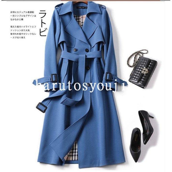 大人気 スプリングコート レディース トレンチコート 春コート ロングコート 春 秋 アウター とろみ感 上品 チェスターコート 通勤 高級感 大人 オシャレ ゆったり Simbcity Net