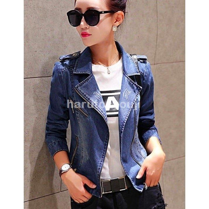 受賞店 レディースデニムジャケット テーラードジャケットデニムコートgジャン春コート デニムアウター ショートコート アメカジ秋ショート丈ジージャン