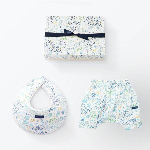 出産祝い 2点セット スタイ パンツ Haruulala 名入れ オーガニック