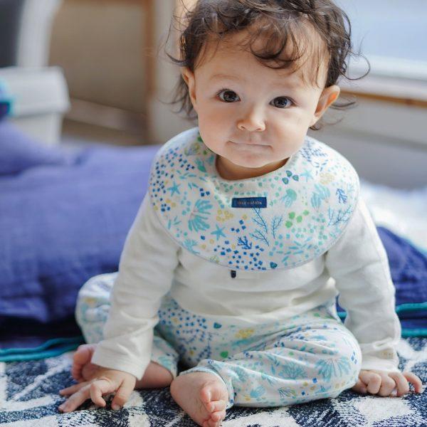 出産祝い 2点セット スタイ パンツ Haruulala 名入れ オーガニック