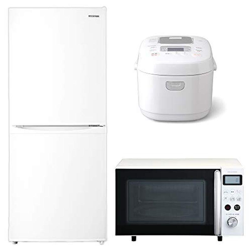 品質検査済 ホワイト 新生活キッチン家電3点セット 冷蔵庫 オーブンレンジ 炊飯器 アイリスオーヤマ 冷蔵庫 冷凍庫 Affaires Sociales Gouv Cg