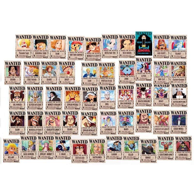 B V ワンピース 手配書 51枚セット 最新バージョン 麦わら海賊団 四皇 王下七武海 ドラゴン 壁紙 ポスター 春和堂 通販 Yahoo ショッピング